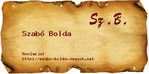 Szabó Bolda névjegykártya